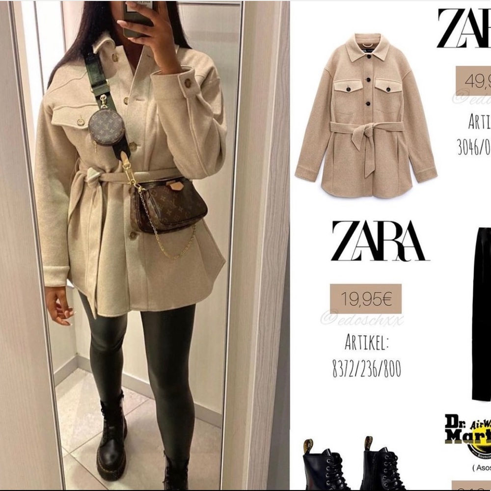Zara fleece shacket/overshirt xs